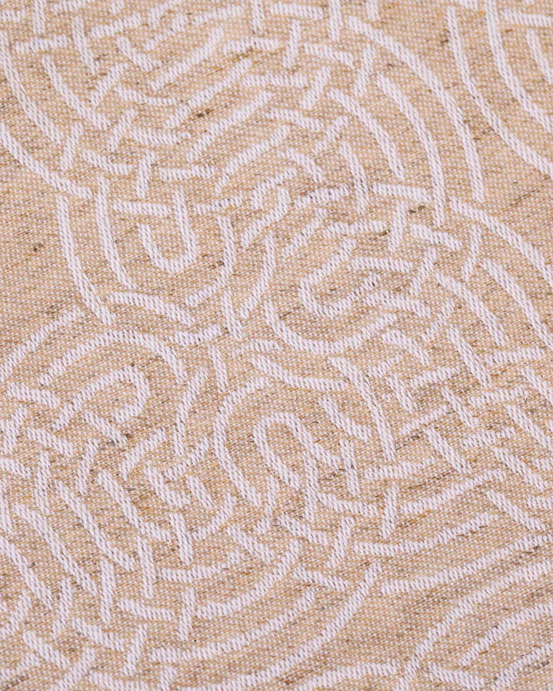 SERVIETTE MEANDER LEINEN/WEISS