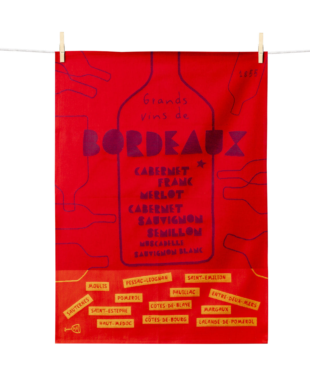 BORDEAUX WINE TEA TOWEL