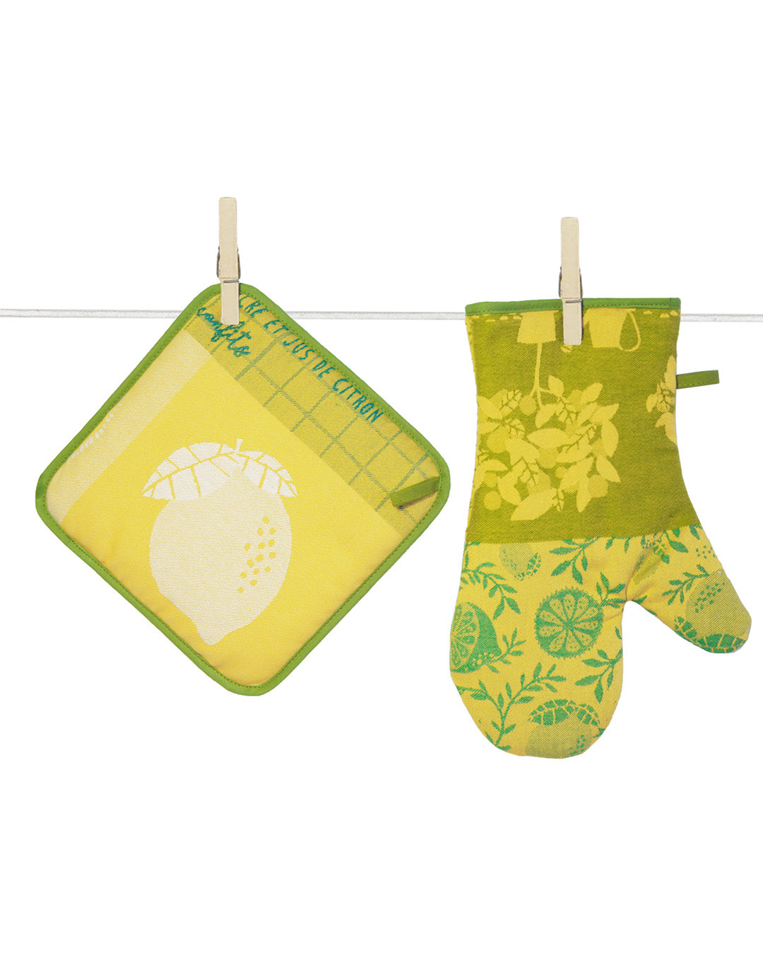 LIME GREEN OVEN MITT AND POT HOLDER