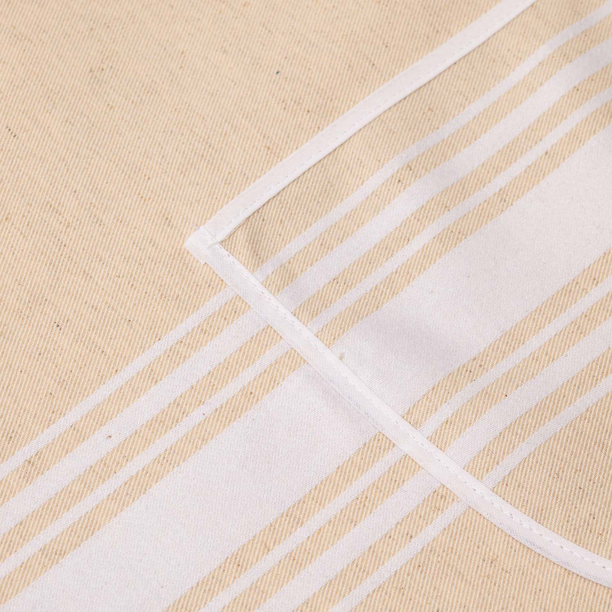 WHITE DRILL APRON