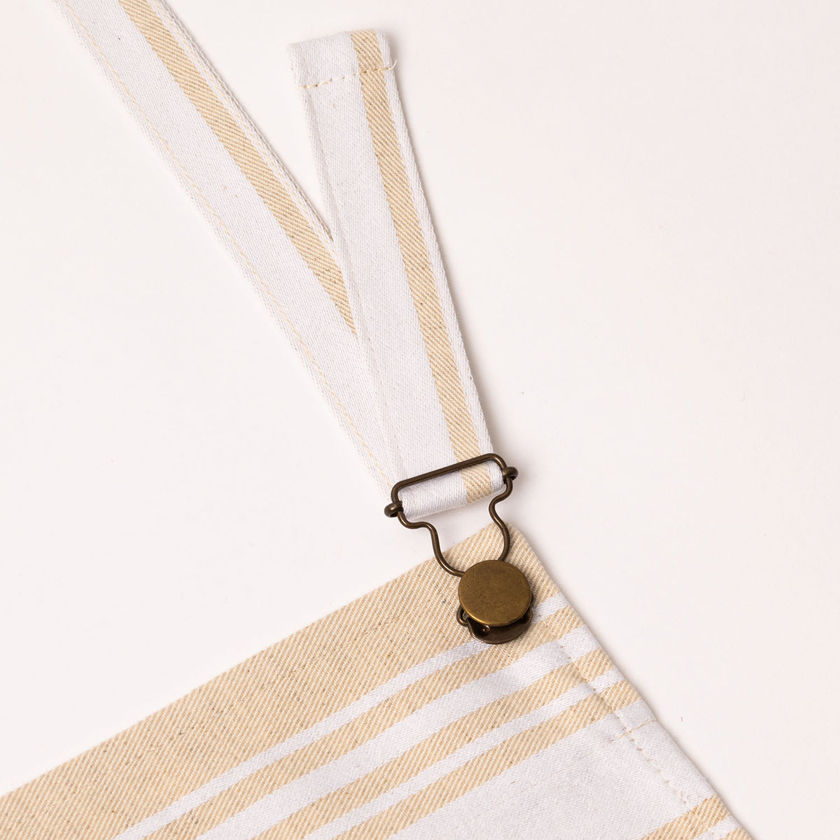 WHITE DRILL APRON