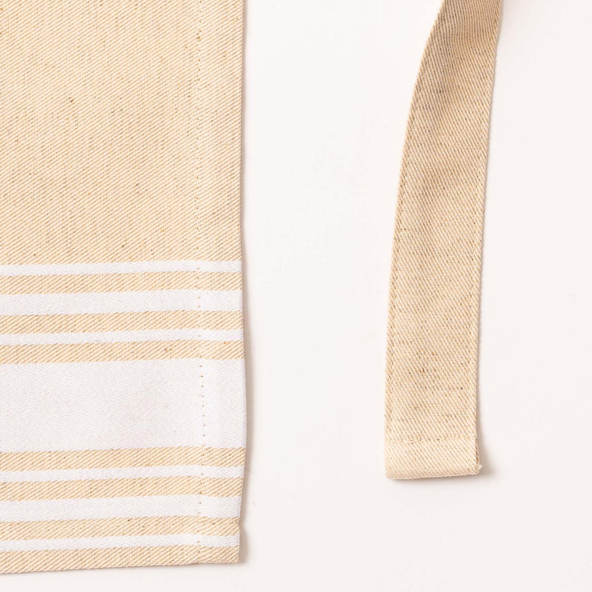 WHITE DRILL APRON