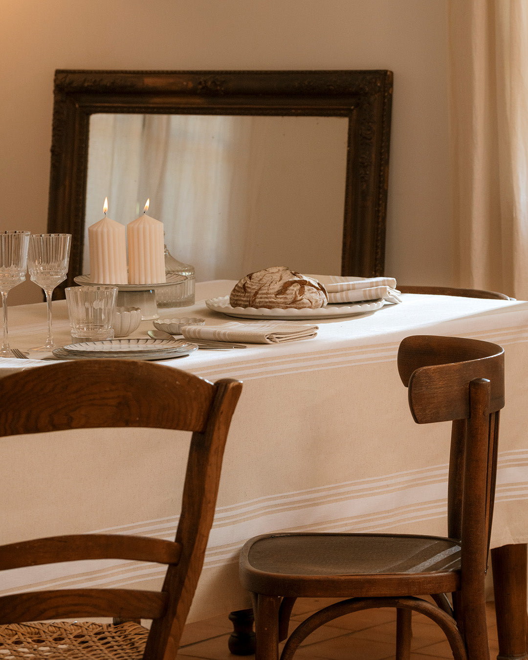 COUTIL BLANC TABLECLOTH