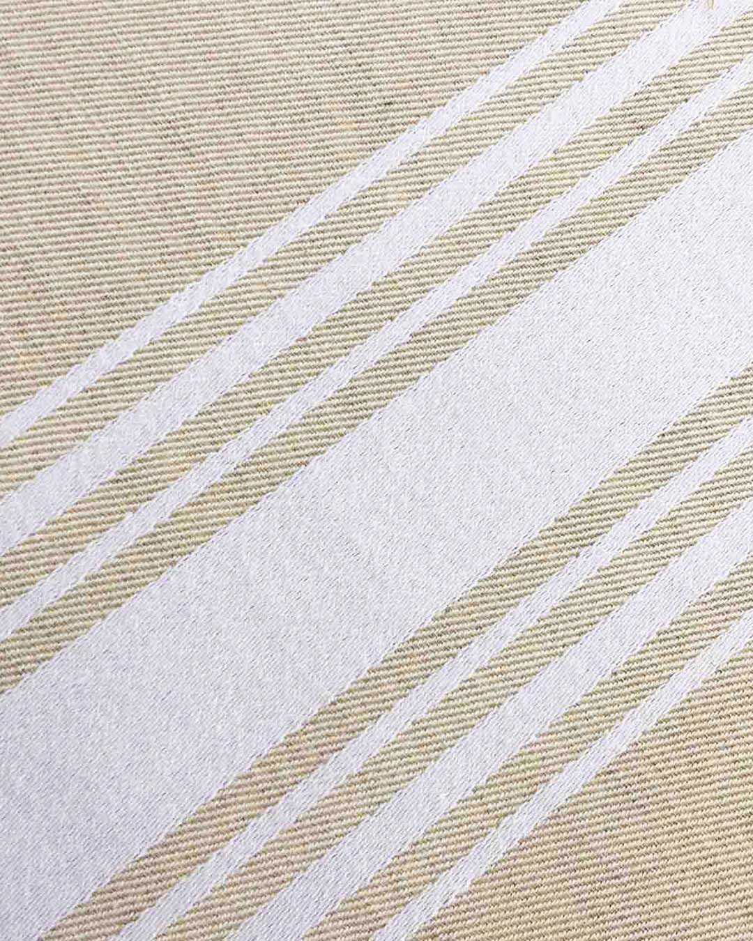 WHITE TICKING TABLE RUNNER