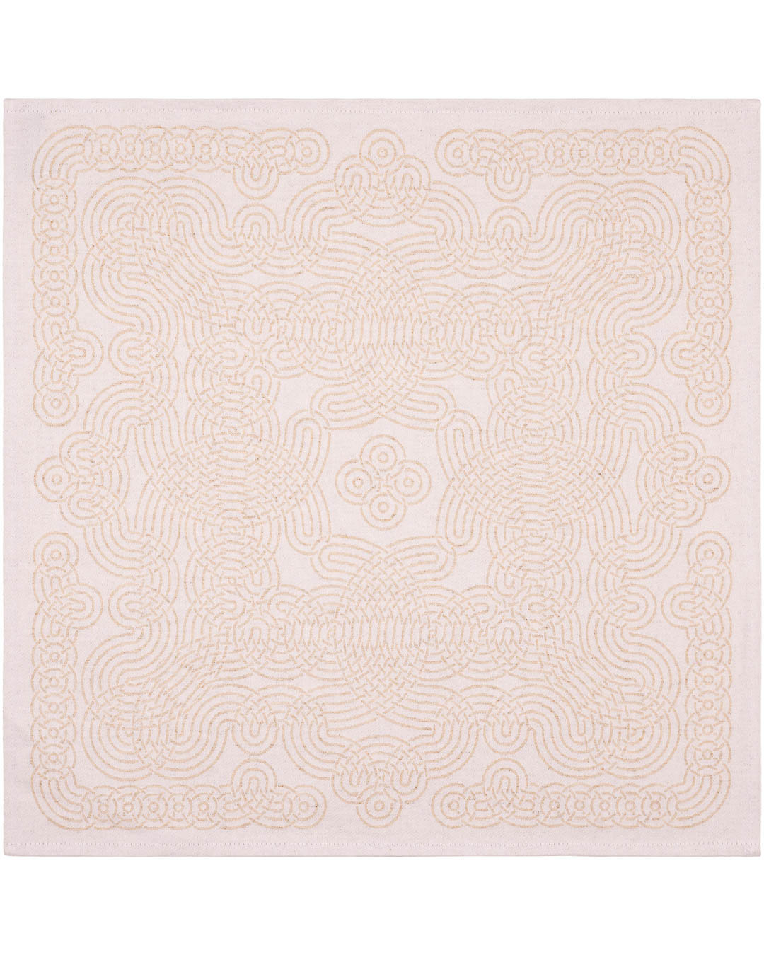 SERVIETTE MÉANDRE BLANC/LIN