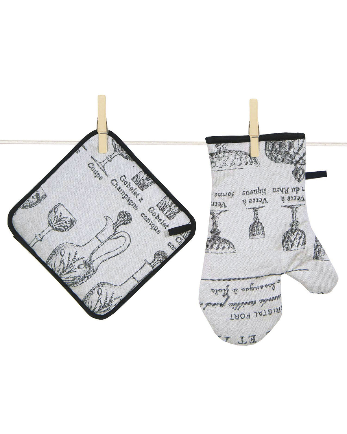 OFENHANDSCHUH UND TOPFLAPPEN FÜR GLÄSER