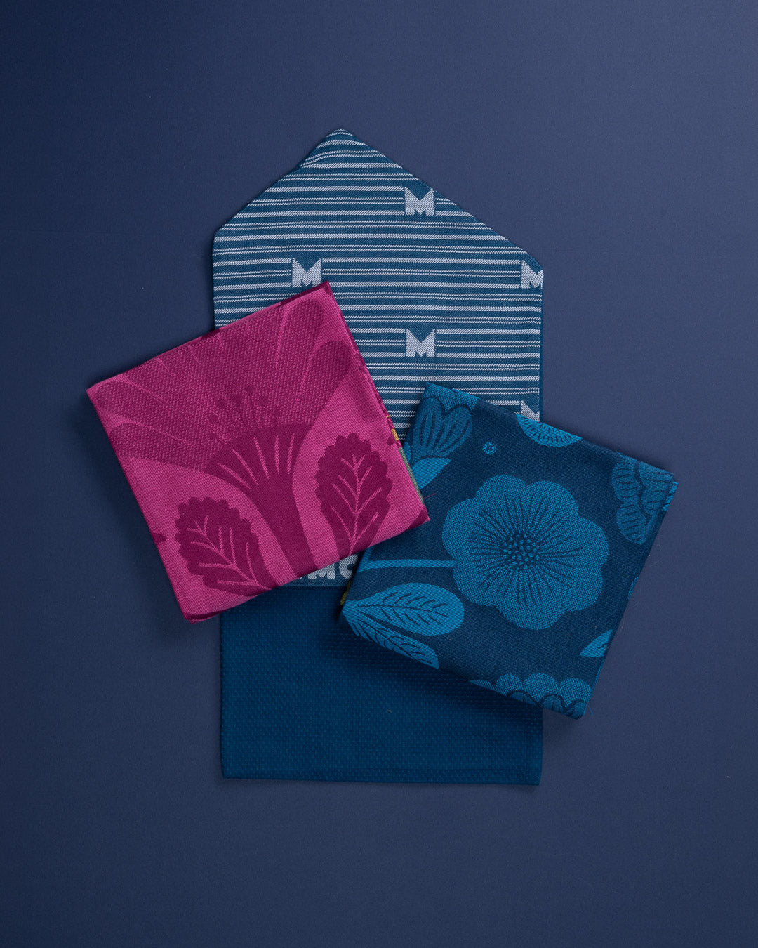 COFFRET 2 TORCHONS FLORAL