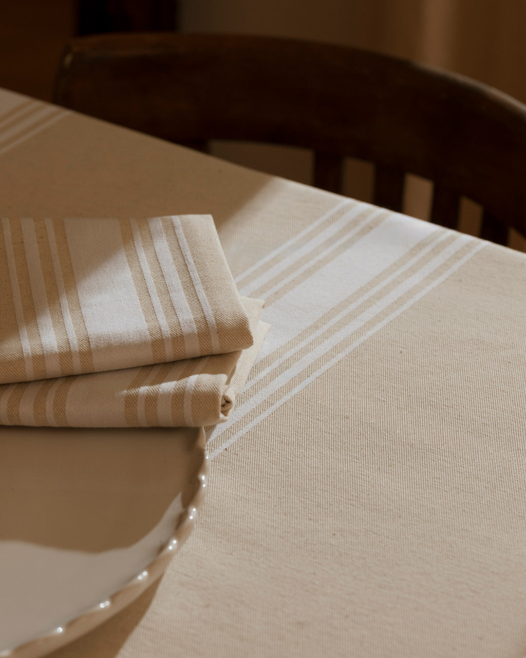 COUTIL BLANC TABLECLOTH