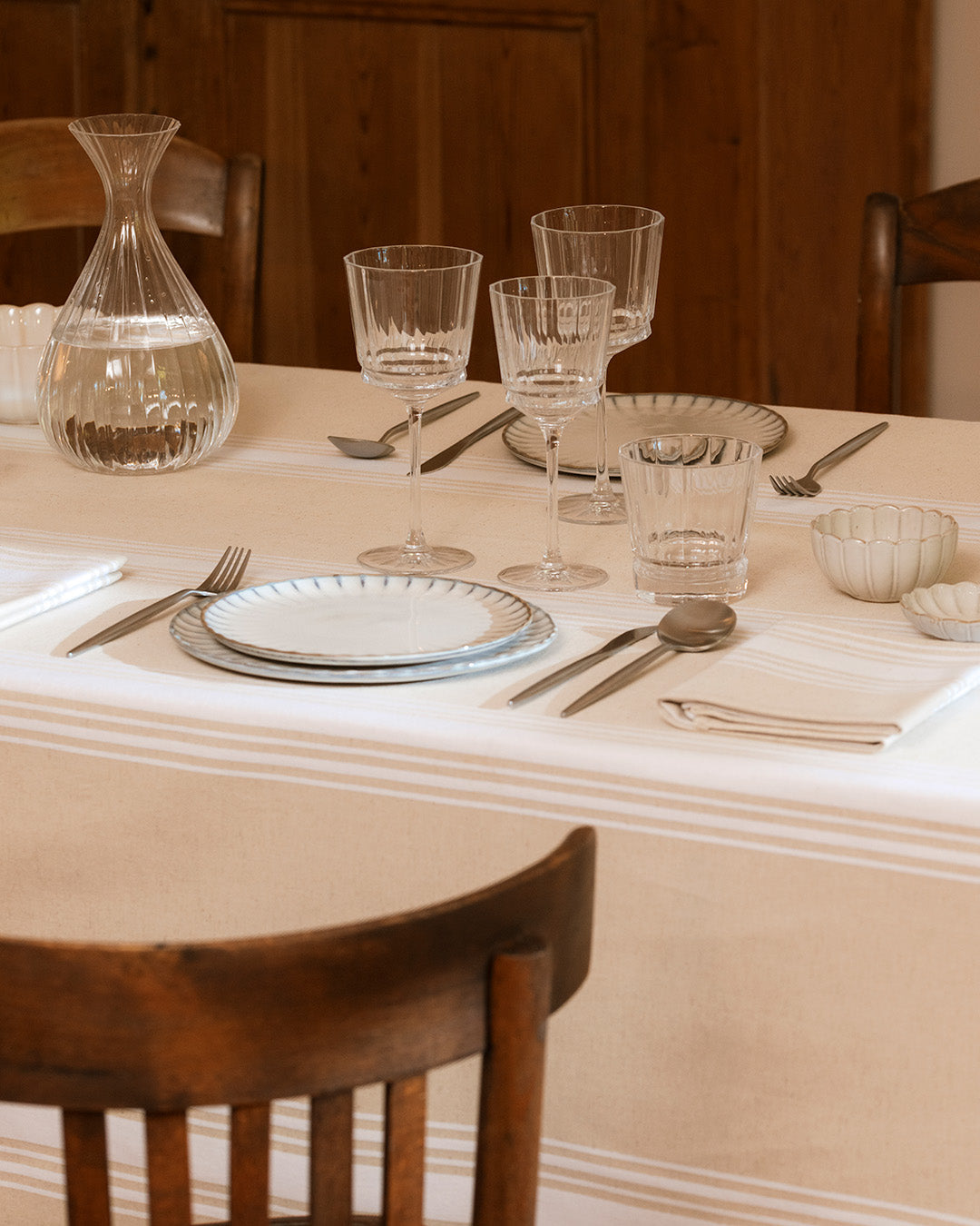 COUTIL BLANC TABLECLOTH