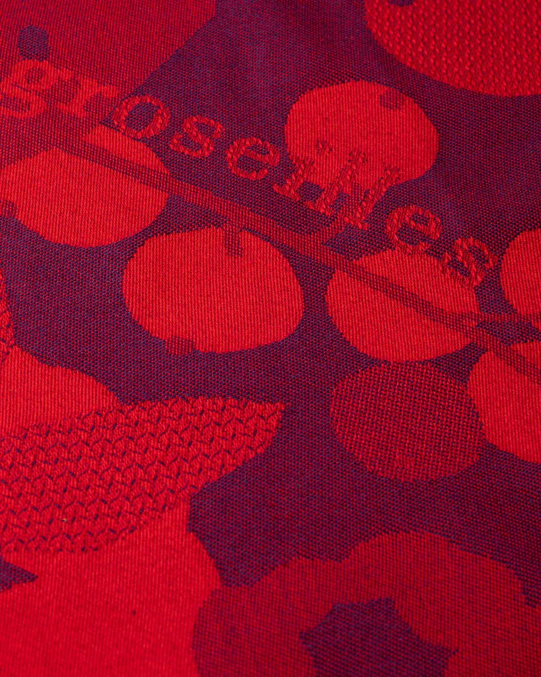 TORCHON FRUITS ROUGES