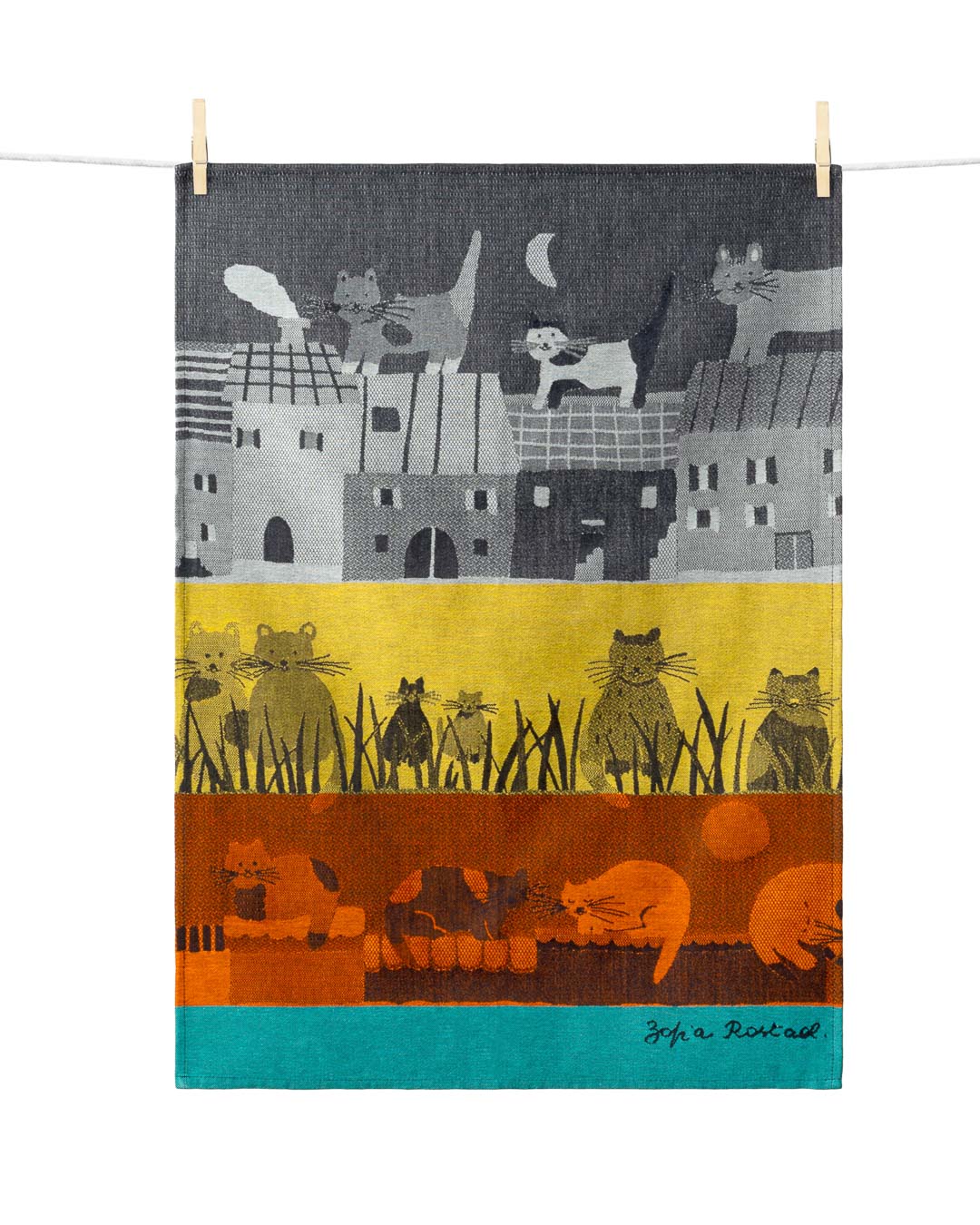 TORCHON LA NUIT DES CHATS
