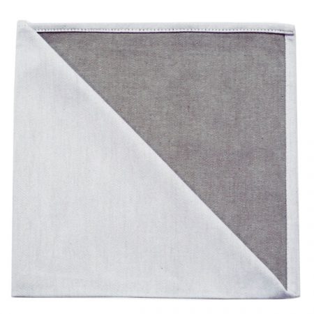 Serviette blanc / gris