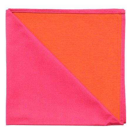 Serviette satin rose orange