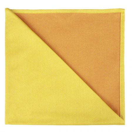 Serviette satin jaune orange