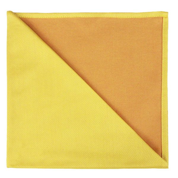 Serviette satin jaune orange