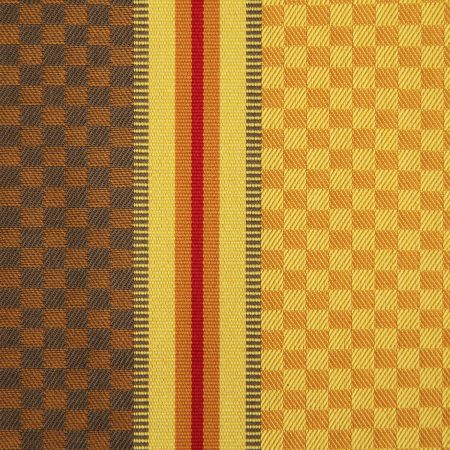 linge basque Ciboulette rayures et carreaux jaune