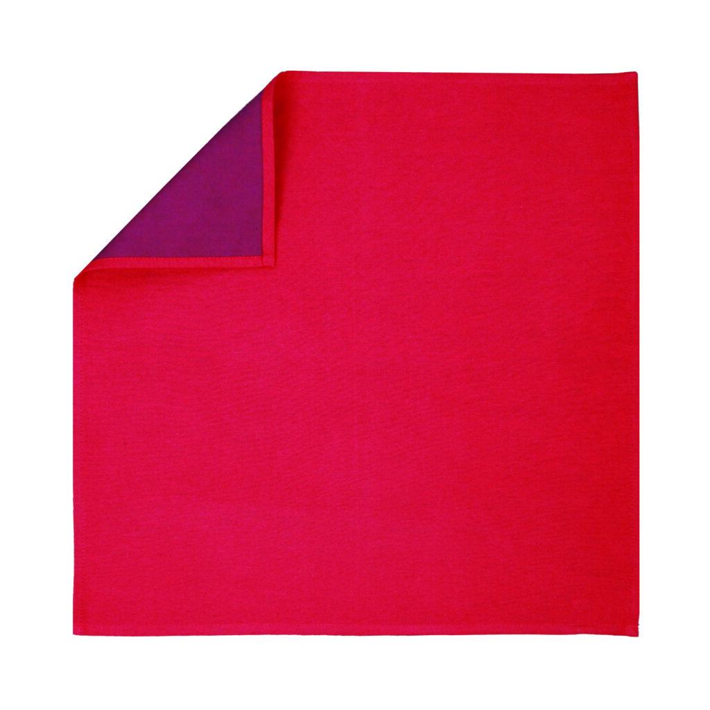 SERVIETTE ROUGE ENVERS AUBERGINE