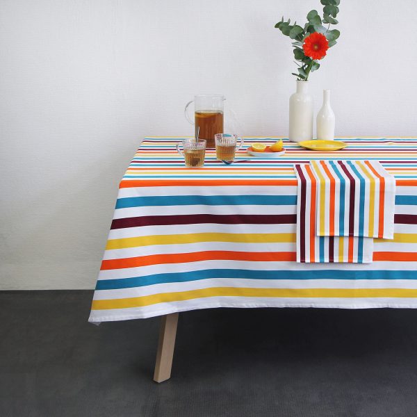 nappe linge basque banca rayures multicolores