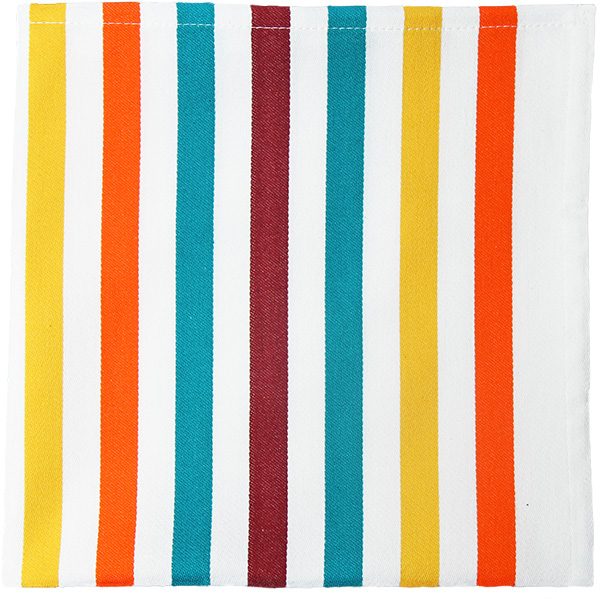 Serviette banca à rayures linge basque Tissage Moutet Made in France