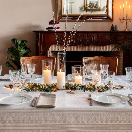 Table de Noël, nappe Licq métis