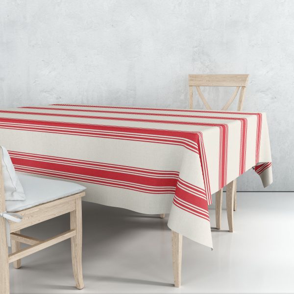 Nappe coutil rouge linge basque