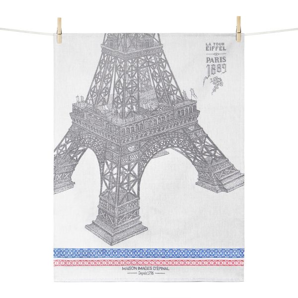 Torchon Paris 1889 - Tour Eiffel - Maison Images d'Epinal