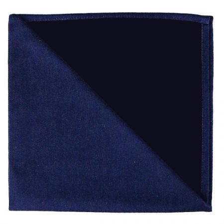 Serviette satin uni marine noir