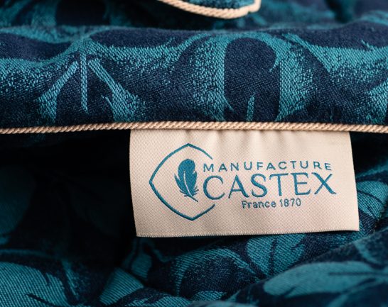 Linge de lit collection capsule Manufacture Castex Tissage Moutet