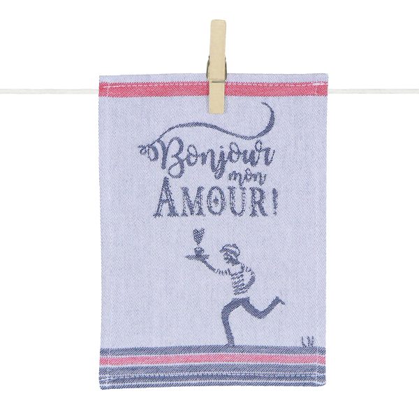bonjour mon amour, une mini serviette pour dire je t'aime de façon originale et poétique