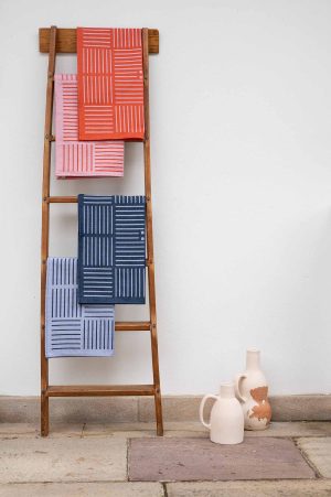 Serviette de table design linge basque contemporain