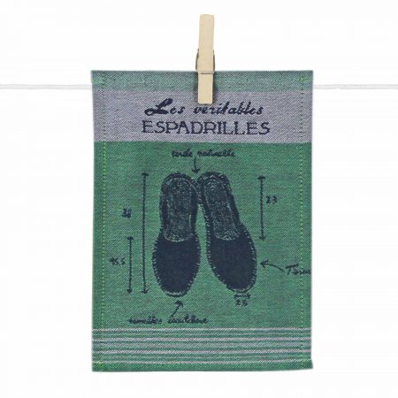 Espadrilles vertes mini serviettes