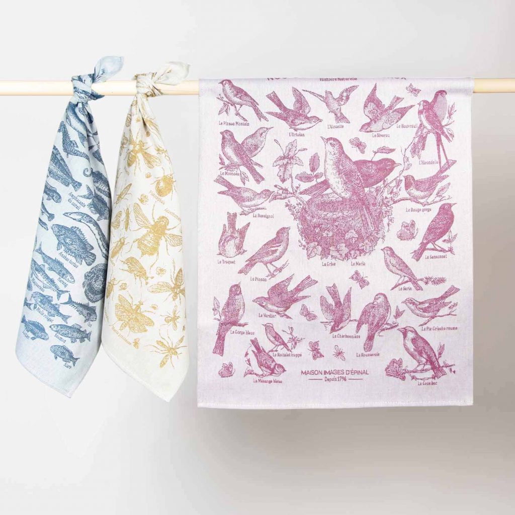 SET OF 3 NATURAL HISTORY TEA TOWELS