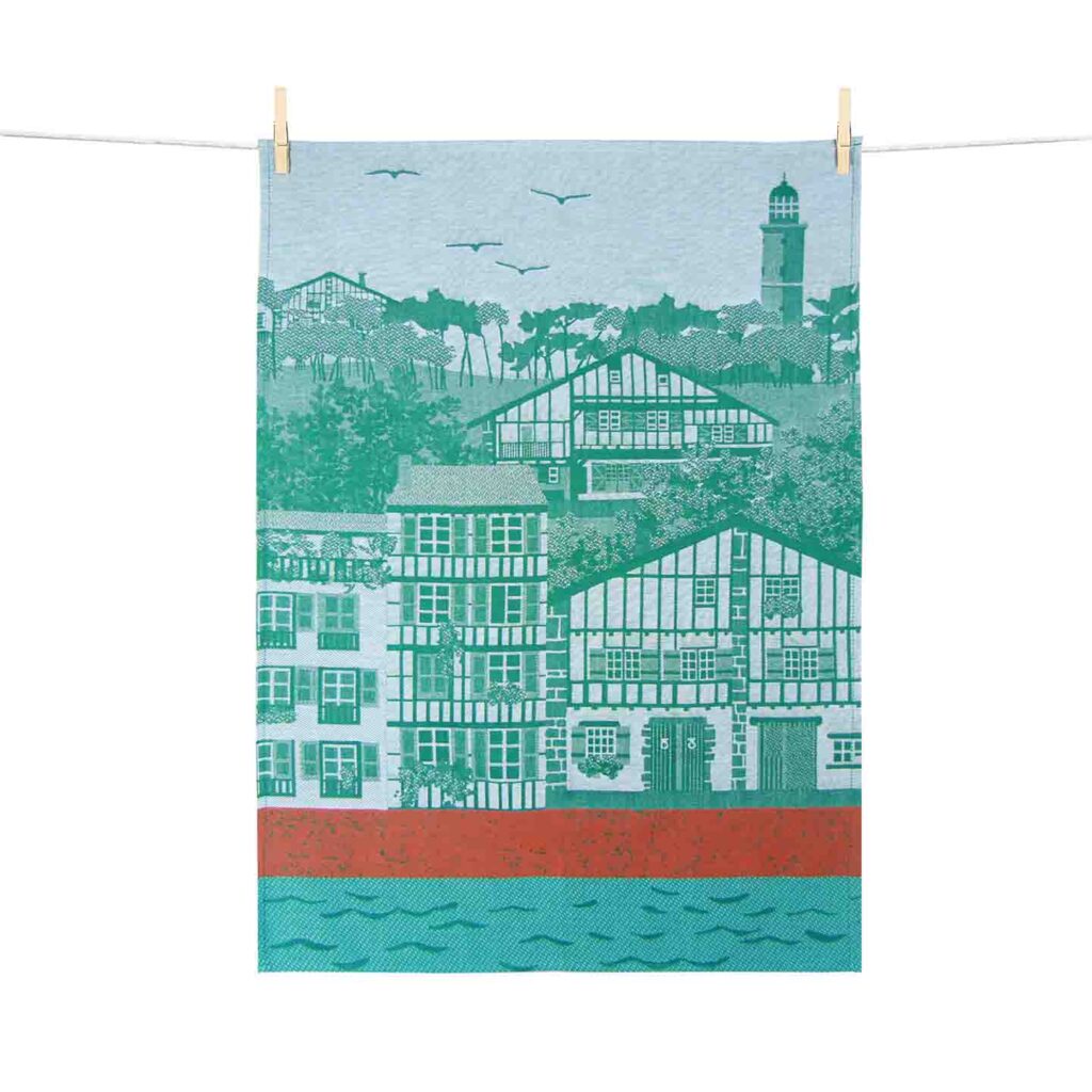 MAISONS BASQUES TEA TOWEL