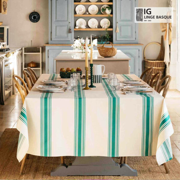 COUTIL VERT TABLECLOTH