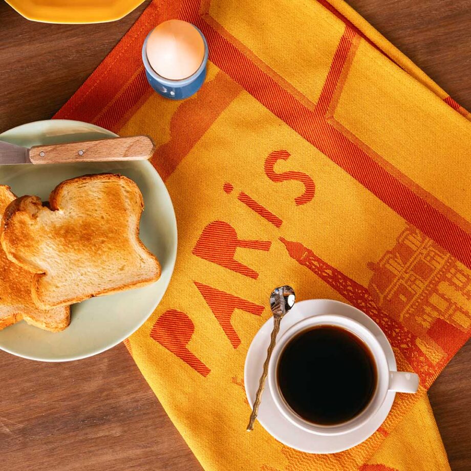 Winkler Torchon Café Gourmand 72x48 Cm - Fabriqué En France, 100% Coton Absorbant, Idéal Cuisine Et Restauration