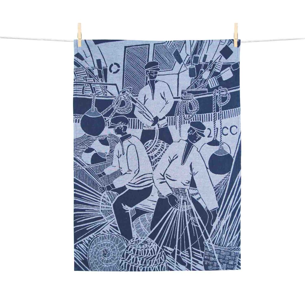 TORCHON MARINS AUX PANIERS