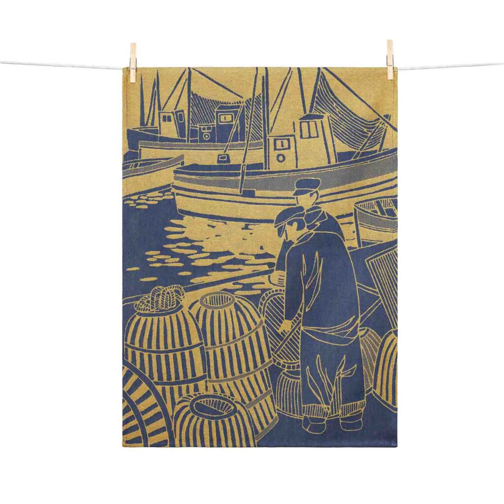 TORCHON PÊCHEURS AUX CASIERS