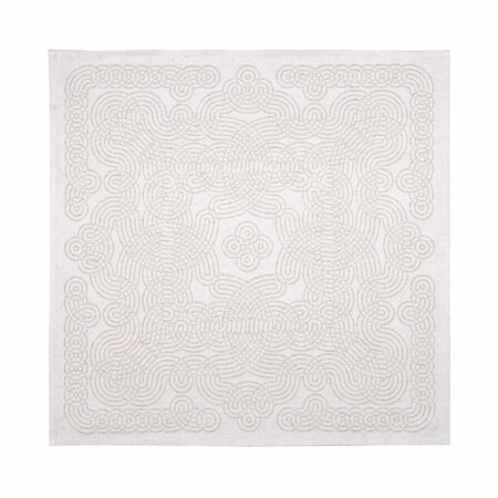 MÉANDRE BLANC/LIN NAPKIN