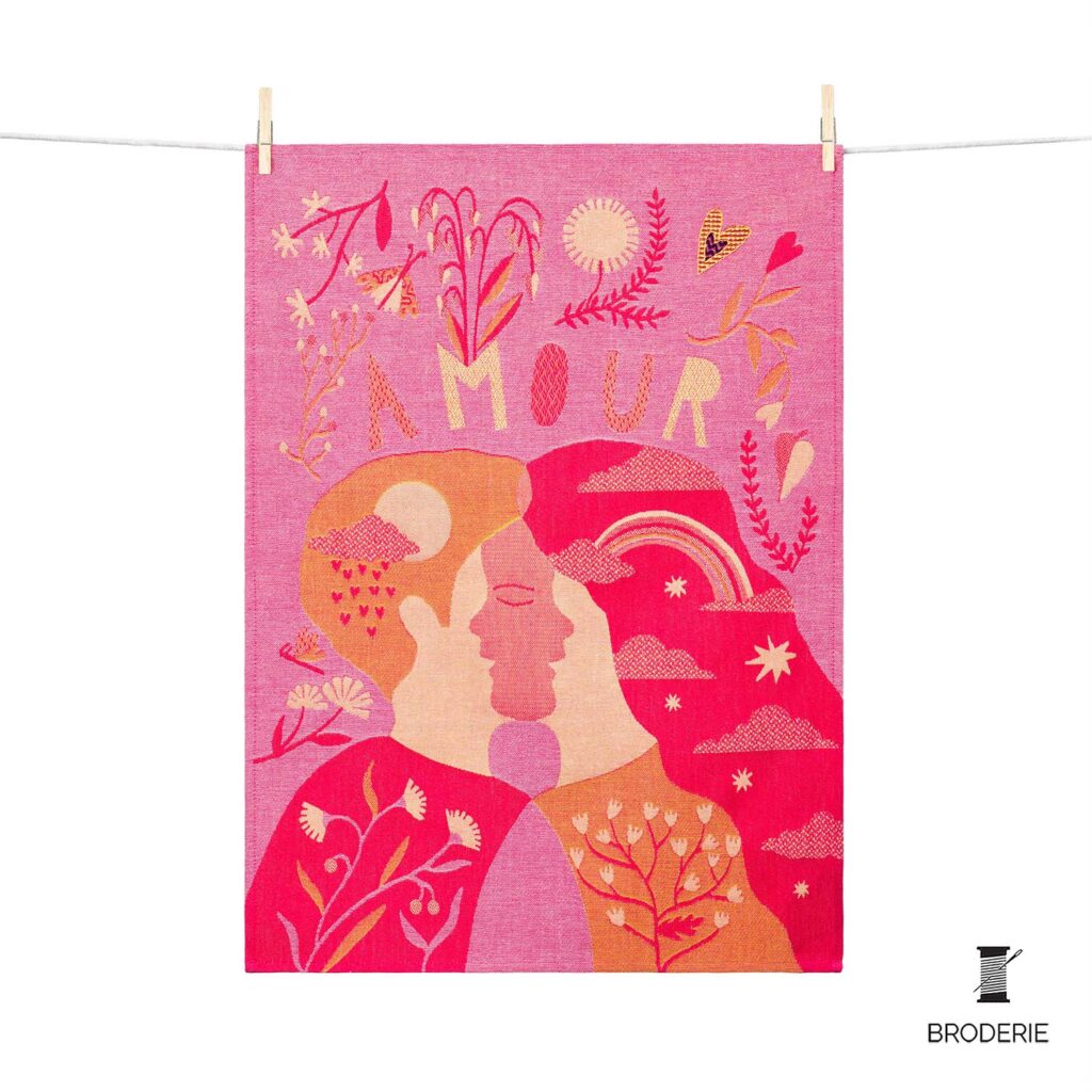 AMOUR TEA TOWEL