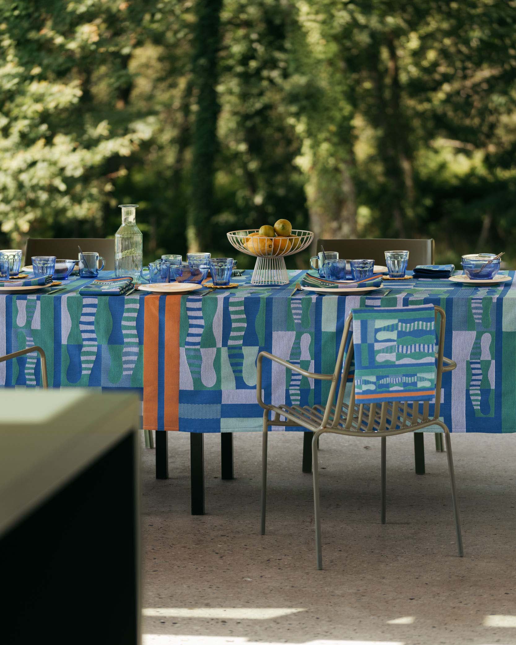 DUNE BLUE TABLECLOTH
